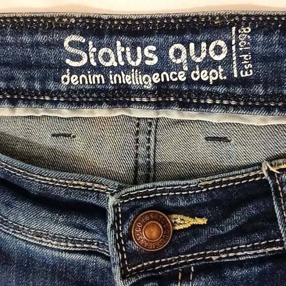 Status Quo Jeans Mens 36W x 43L SLIM FIT Dark Blue Washed Denim Legend for 98 - Picture 7 of 14